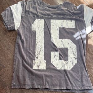 Casual Purple and White Number Print Women's Tee